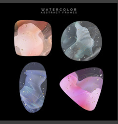 Watercolor Abstract Gemstone Galaxy Or Marble