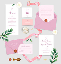 Wedding Realistic Mockup Set