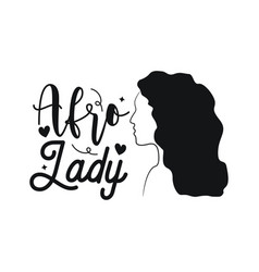 Afro Lady Design On White Background