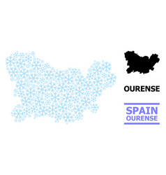 Winter Composition Map Ourense Province