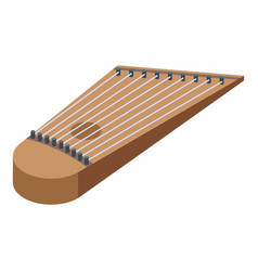 Acoustic Kantele Icon Isometric Guitar