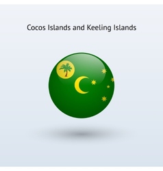 Cocos Islands And Keeling Islands Round Flag