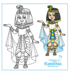 Cute Girl In Egyptian Princess Costume Color