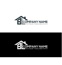 Abstract Bl Letter Creative Home Shape Logo Design