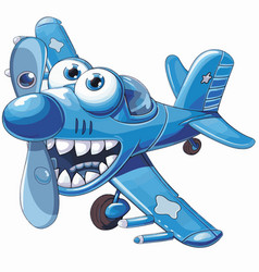 Airborne Cartoon Funny Airplane