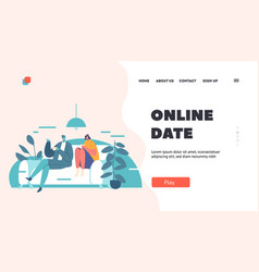 Online Date Landing Page Template Love Flirting