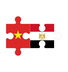 Puzzle Of Flags Of Vietnam And Egypt