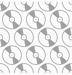 Vinyl Records Seamless Pattern Record