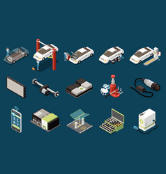 Electric Vehicle Service Isometric Set