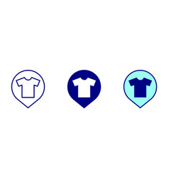 Fashion Clothing Pin Store Icon - Navigation Set