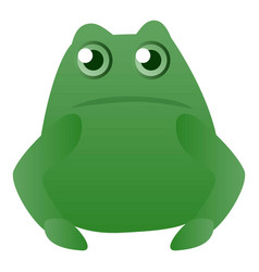 Fat Frog Icon Cartoon Style