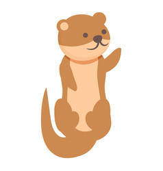 Mink Weasel Icon Cartoon Cute Animal