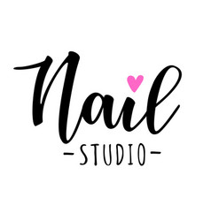 Nail master lettering Royalty Free Vector Image