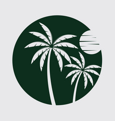 Palm Tree Summer Logo Template