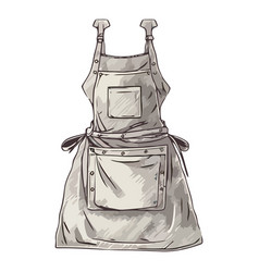 Kitchen Apron Accessory Sketch Icon