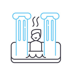 Thermal Bath Line Icon Outline Symbol