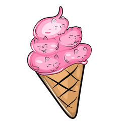 Ice Cream Cone With Cats