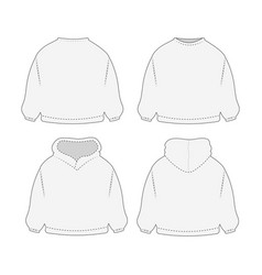 White Sweatshirt And Jumper Mockup Template