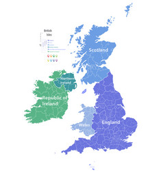 British Isles High Detailed Map