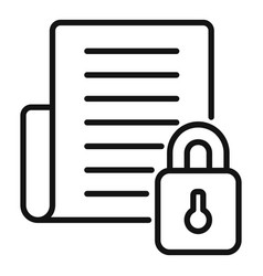 Cipher Document Icon Outline Data