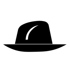 Fedora Hat Black Icon On White Background