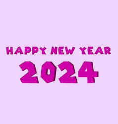 Happy New Year 2024 Abstract Purple Graphic Design