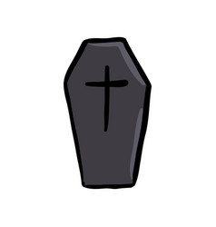 Coffin Single Halloween Doodle Icon