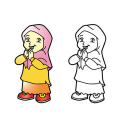 Coloring Melayu Muslim Girl