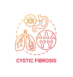 Cystic Fibrosis Red Gradient Concept Icon