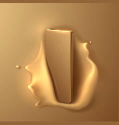 Gold Bar In Fluid Background