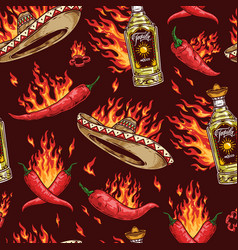 Mexican Party Pattern Seamless Colorful