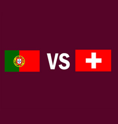 Portugal Vs Switzerland Emblem Symbol Design