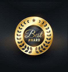 Premium Best Award Golden Label Design