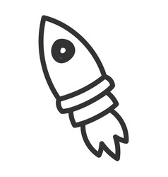 Rocket Sketch Icon Hand Draw