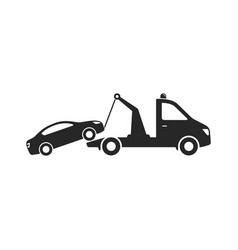 Tow Truck Car Towing Isolated Icon On White