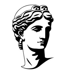 Ancient Greek Woman Head Logo