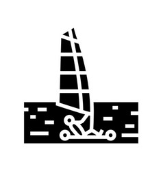 Land Sailing Glyph Icon