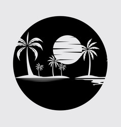 Palm Tree Summer Logo Template