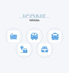 Vehicles Blue Icon Pack 5 Icon Design Police