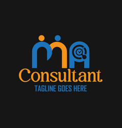 Letters Ma Business Consulting Name Initials Logo