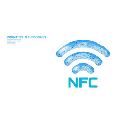 Nfc 3d Logo Low Poly Wireless Banking Online