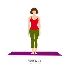 Woman In Tadasana Or Mountain Yoga Pose