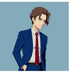 Business Man Cartoon Character Businessman Flat