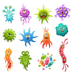 Cartoon Viruses Germs Virus Character Funny