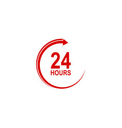 Sign Of 24 Clock Arrow Hours Logo