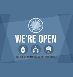 We Are Open Please Wear Protective Face Mask