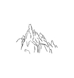 Linear Sketch Of Cerro Torre Mountain