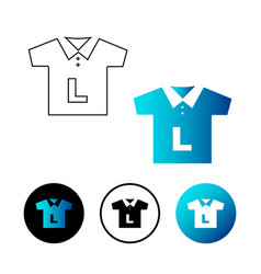 Abstract L Size Tshirt Icon