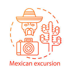 Mexican Excursion Concept Icon South American