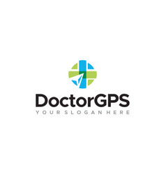 Modern Doctor Gps Plus Clue Directions Logo Design